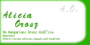 alicia orosz business card